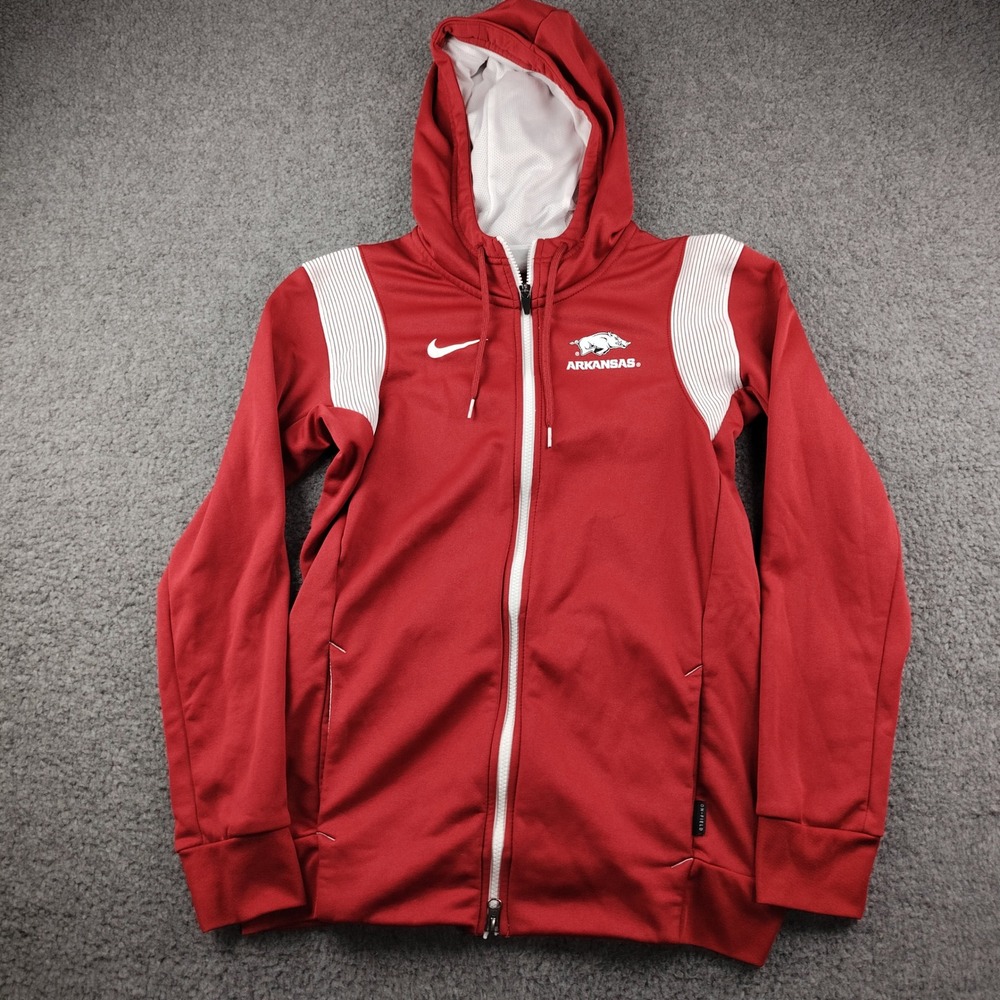 Nike Arkansas Razorbacks Therma-FIT Full Zip Hoodie Red Mens Small